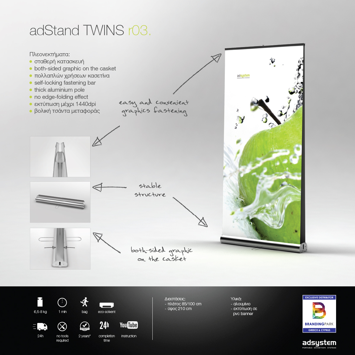 Rollup Banner adStand TWINS r03.