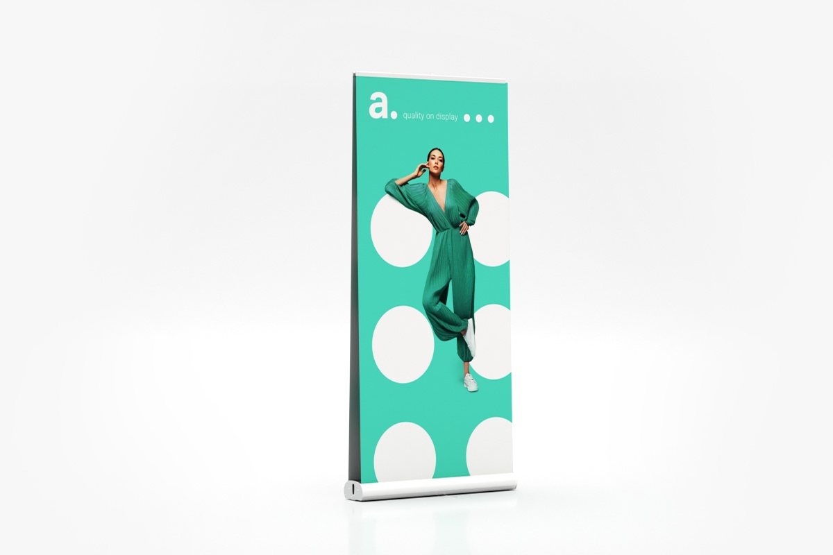 Rollup Banner adStand Twins